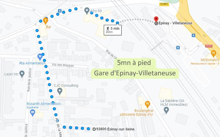 Parking Prive Gratuit - 15Mn Paris - Gare A Pied En 5Mn - Tout Equipee - Terrasse - Jardin - Stade De France - Casino D'Enghien - Hippodrome, Universite Épinay-sur-Seine Εξωτερικό φωτογραφία