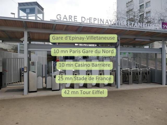 Parking Prive Gratuit - 15Mn Paris - Gare A Pied En 5Mn - Tout Equipee - Terrasse - Jardin - Stade De France - Casino D'Enghien - Hippodrome, Universite Épinay-sur-Seine Εξωτερικό φωτογραφία